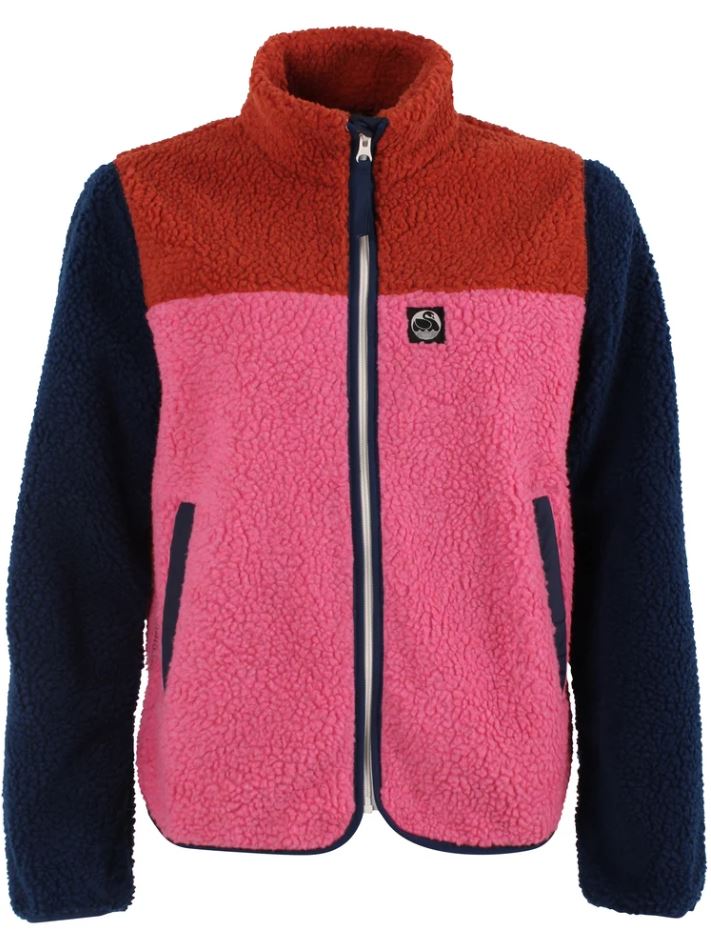 Jacke - Danebirk Fleece Zip-Up Chili/Soft Cherry/Dark Navy