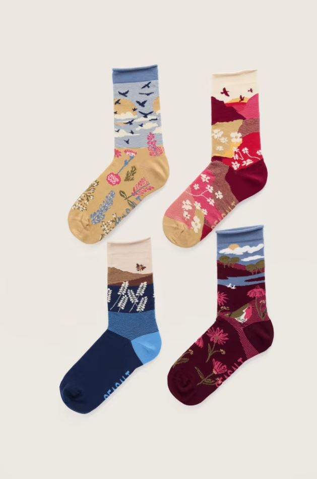 Socken-Box - Gift Box of 4 Women's Arty Socks Scenic - Lovan Mix