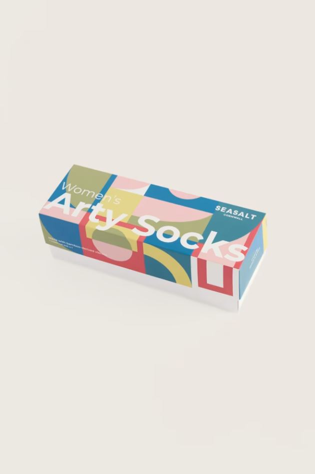 Socken-Box - Gift Box of 7 Women's Arty Socks Plain - Symbol Mix