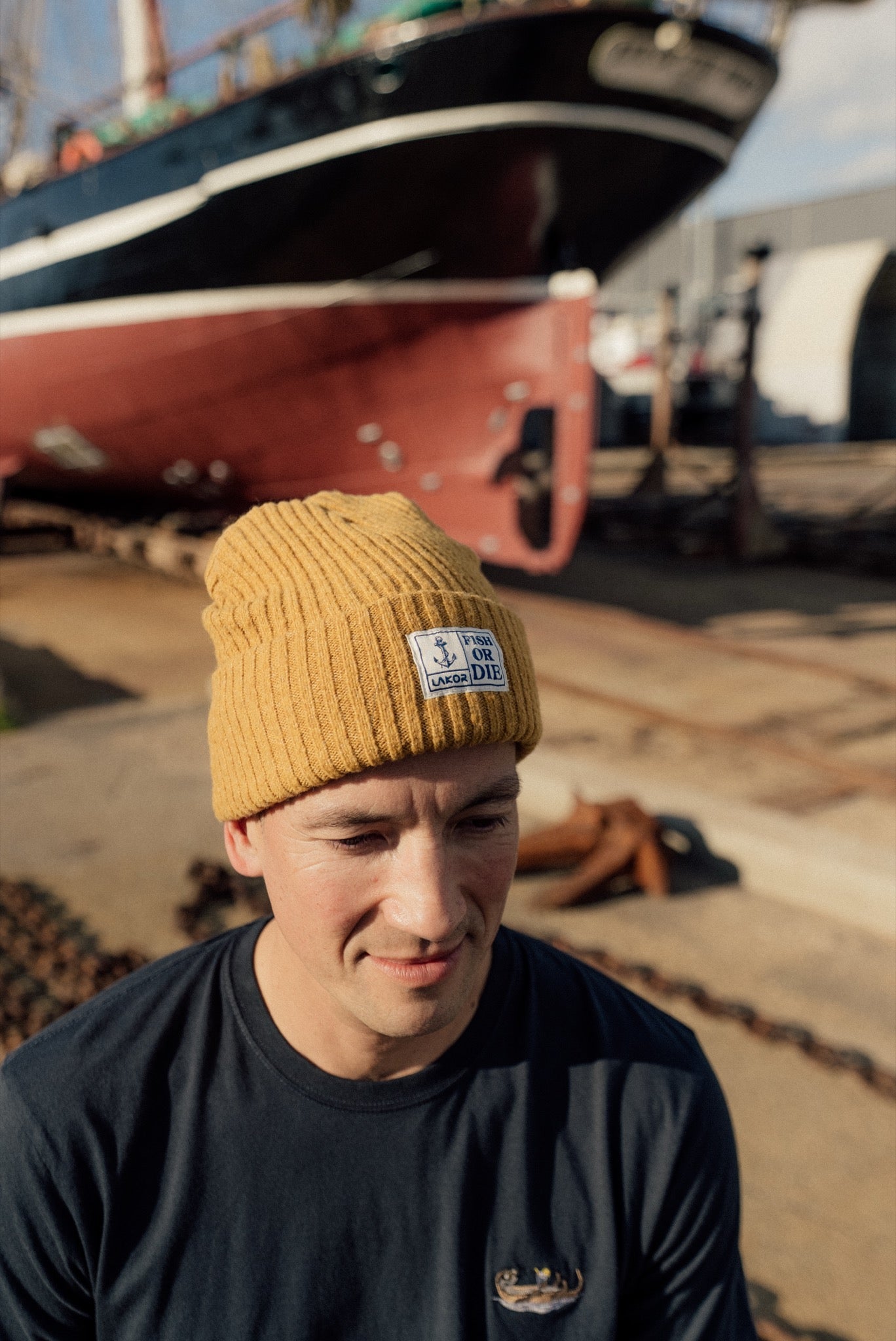 Mütze - Fish or Die Beanie - Yellow