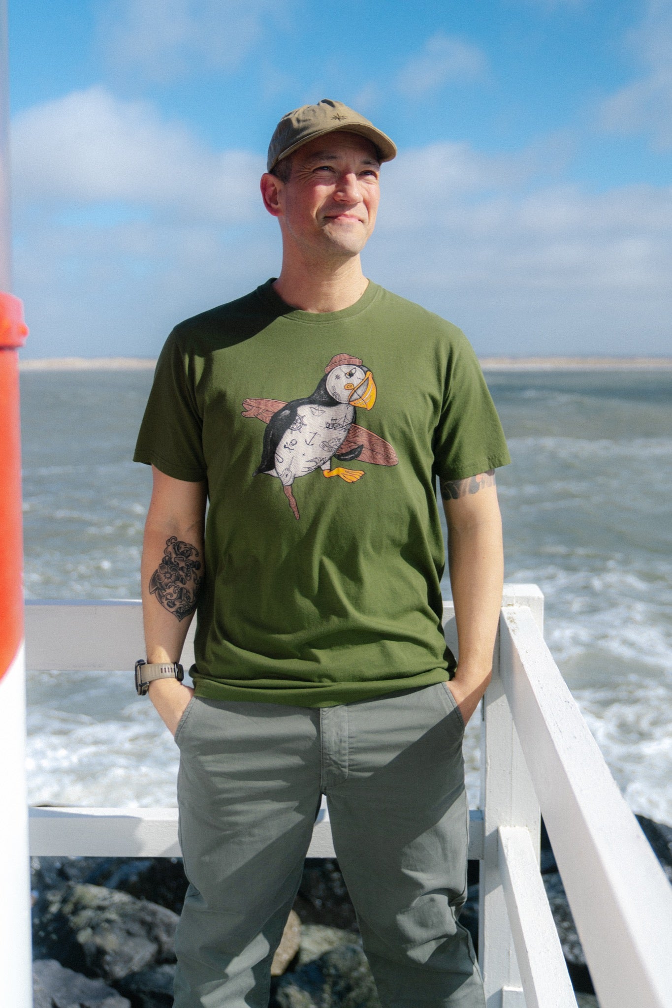 T-Shirt - Sea Parrot Surf T-shirt - Riffle Green