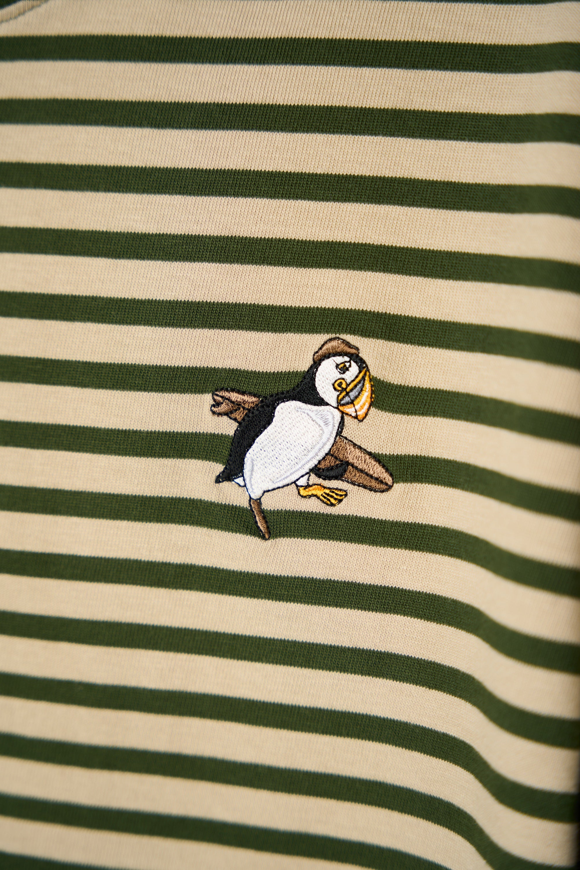 T-Shirt - Ahoy! Mini Sea Parrot Surf - White Pepper/Riffle Green