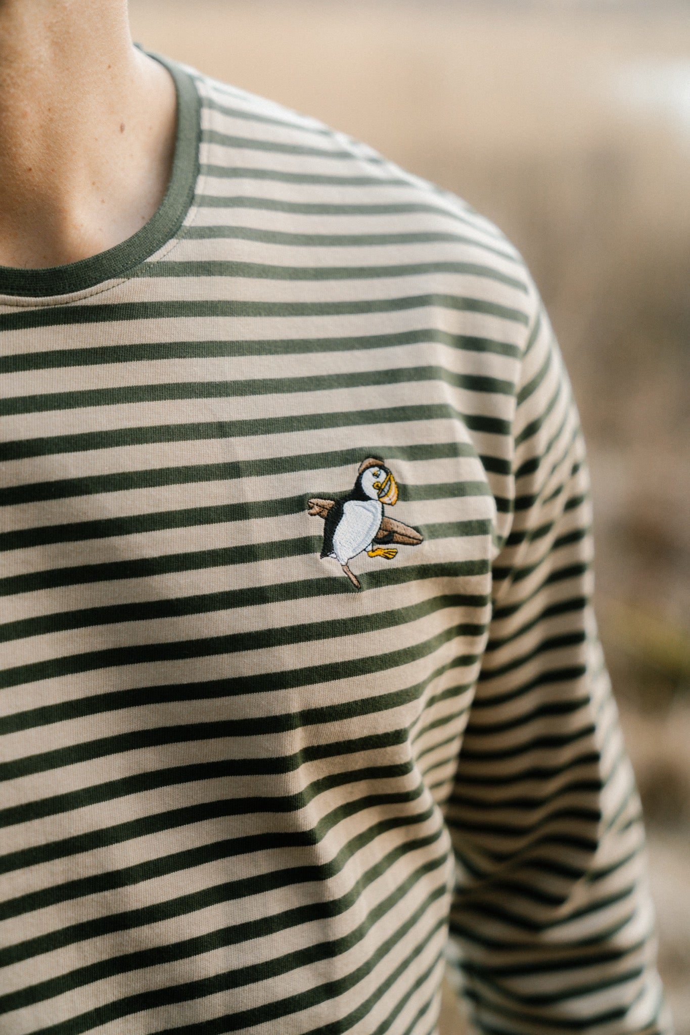 T-Shirt - Ahoy! Mini Sea Parrot Surf - White Pepper/Riffle Green