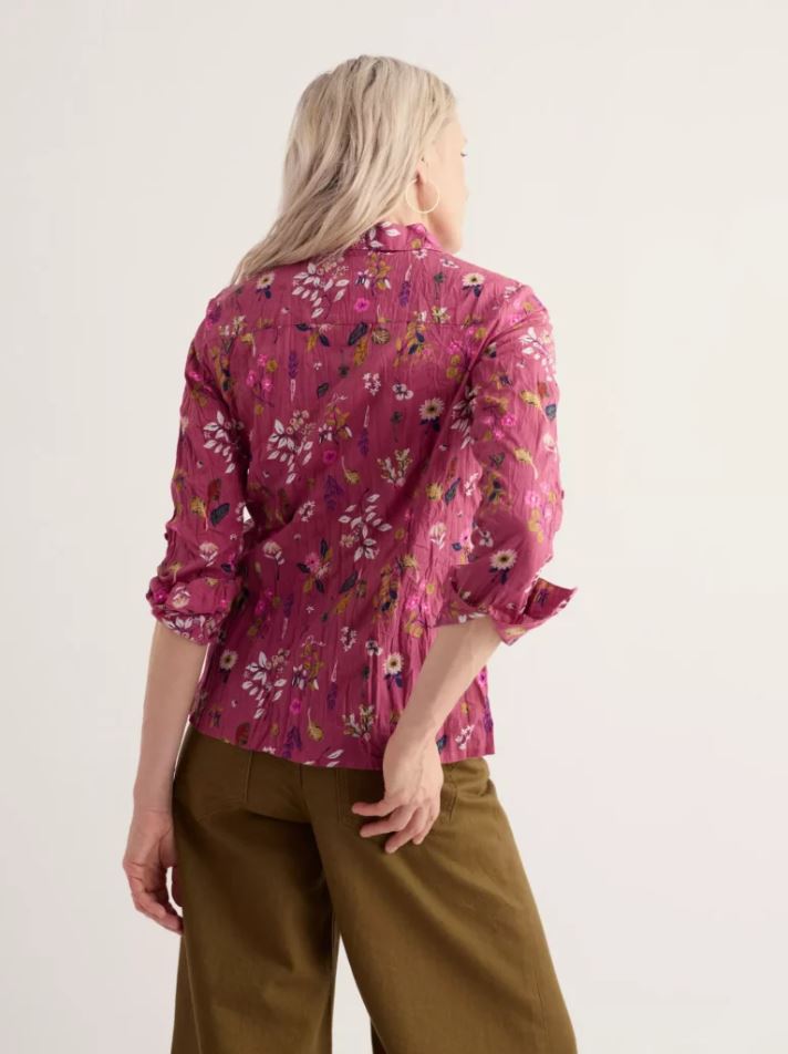 Bluse - Larissa Shirt - Flora Study Rosa