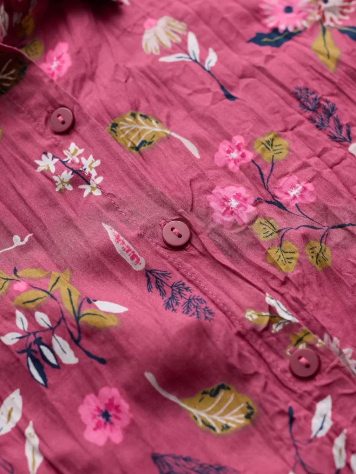 Bluse - Larissa Shirt - Flora Study Rosa