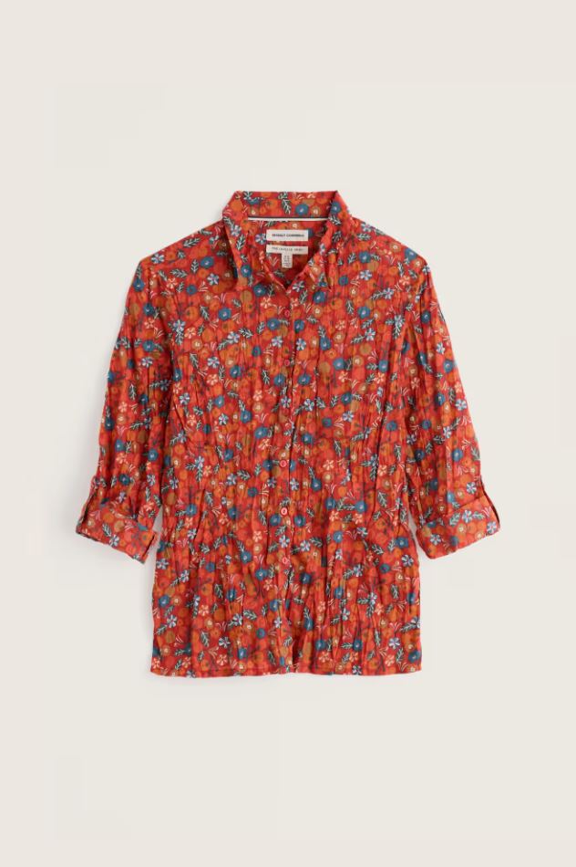 Bluse - Larissa Shirt - Tomato Blooms Cinnamon