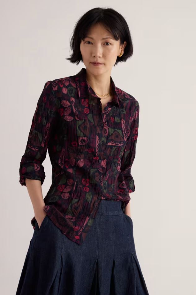 Bluse - Larissa Shirt - Sculpted Shapes Dried Rose