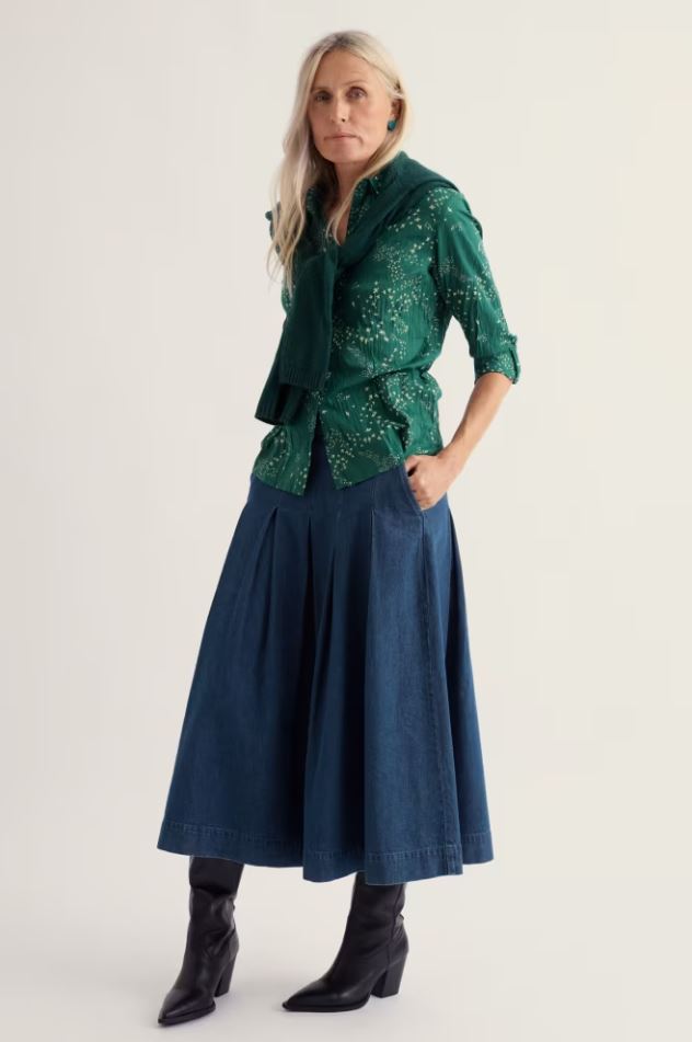 Bluse - Larissa Shirt - Murmuration Dark Thyme