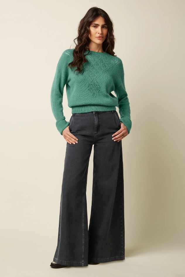 Pullover - Mauve Top Farfalle - Fir Green