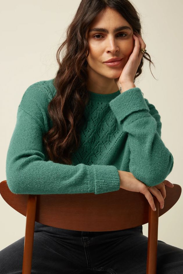 Pullover - Mauve Top Farfalle - Fir Green