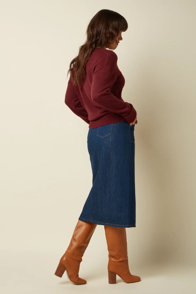 Pullover - Mauve Top Farfalle - Henna Red