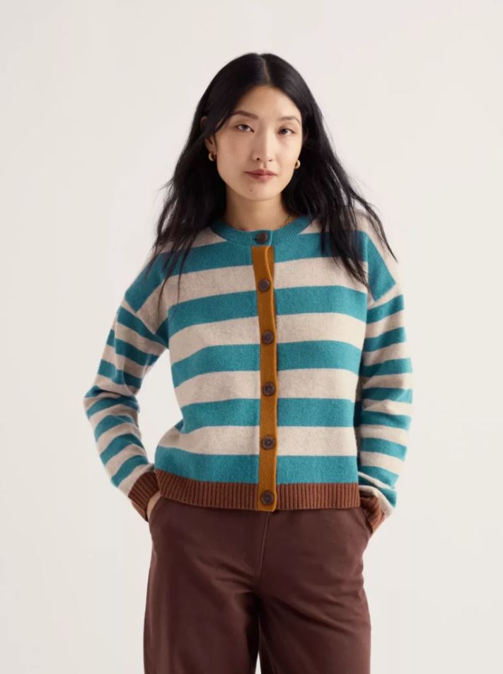 Strickjacke - Pinwell Cardigan - Bright Shape Estuary Mix