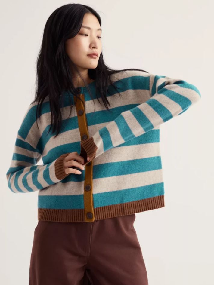 Strickjacke - Pinwell Cardigan - Bright Shape Estuary Mix