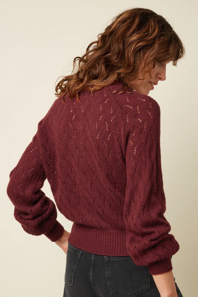 Strickjacke - Cardi Raglan Farfalle - Henna Red