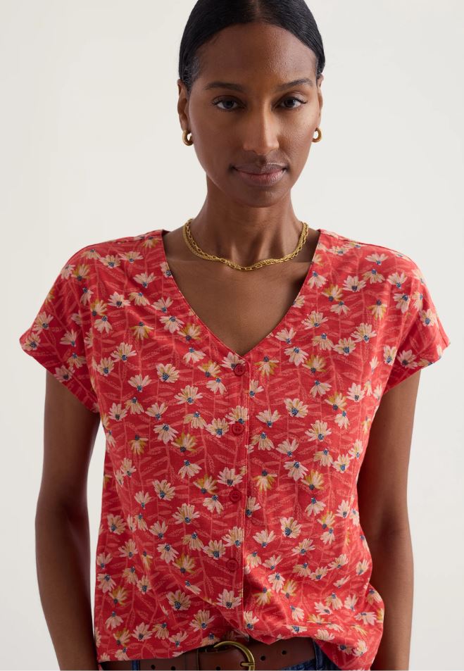 Bluse - Rushmaker Shirt - Echinacea Stems Tomato