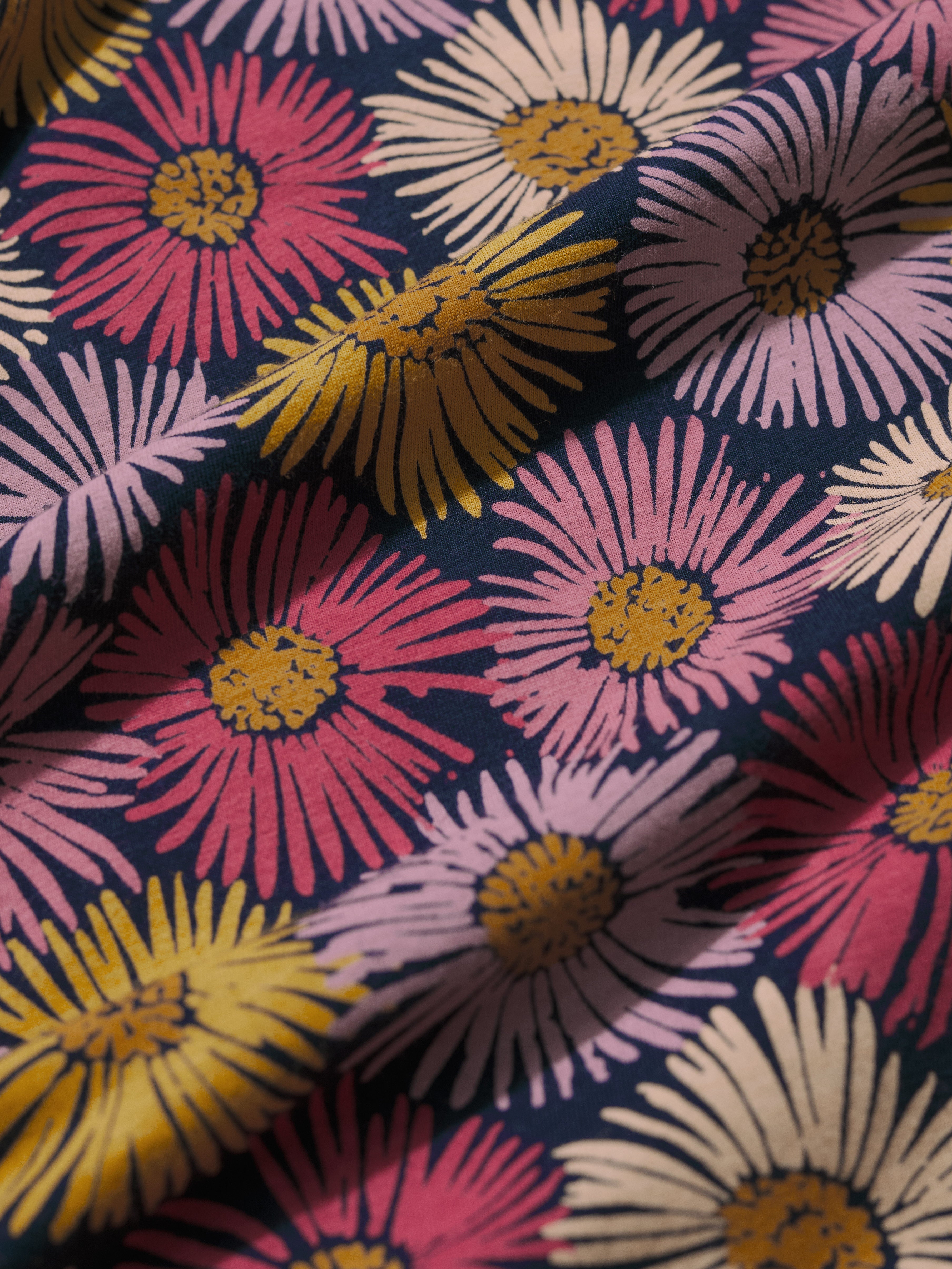 Kleid - S/S April Dress - Painted Asters Maritime