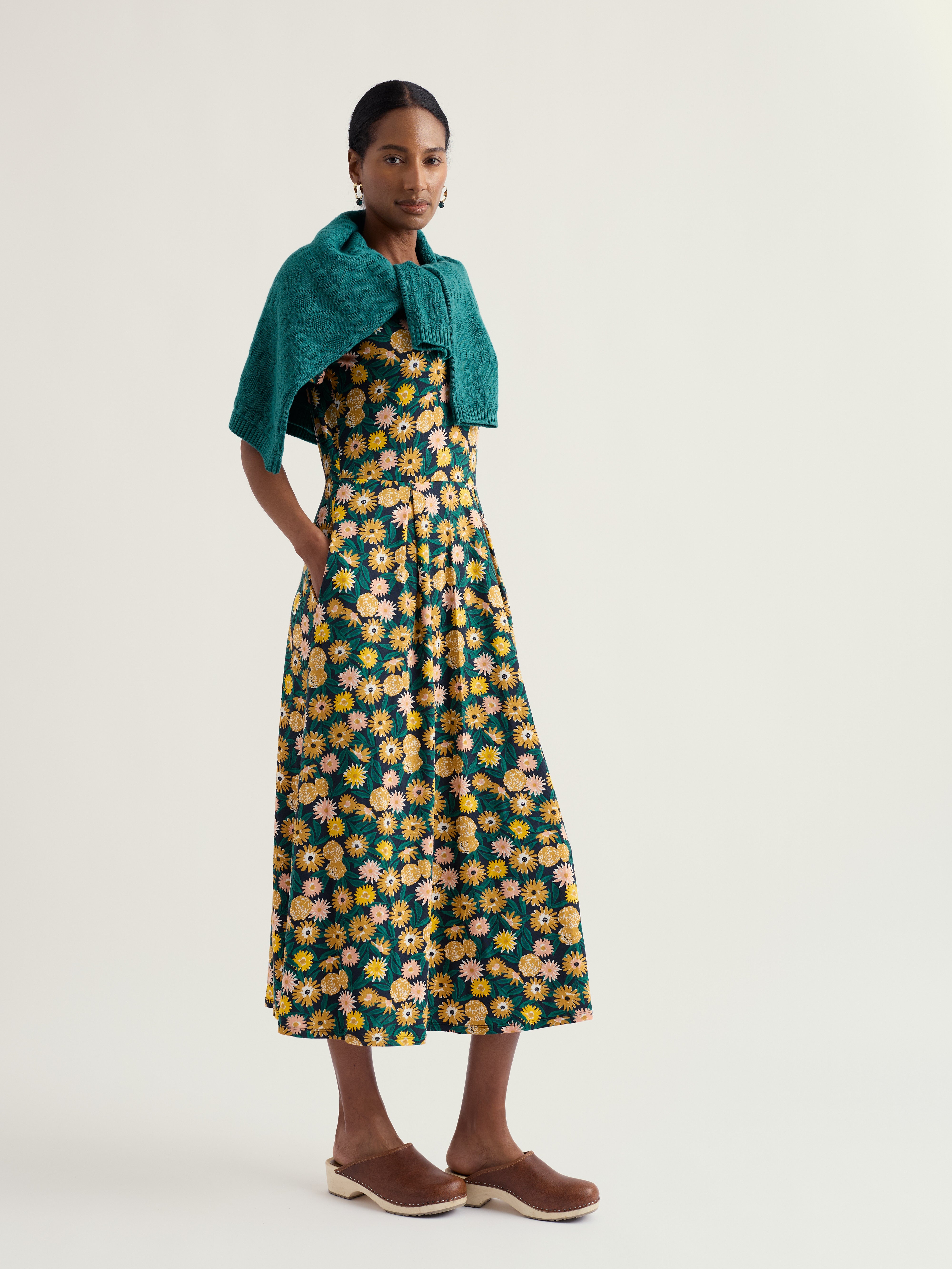 Kleid - S/S Veronica Dress - Marigold Meadow Inkwell