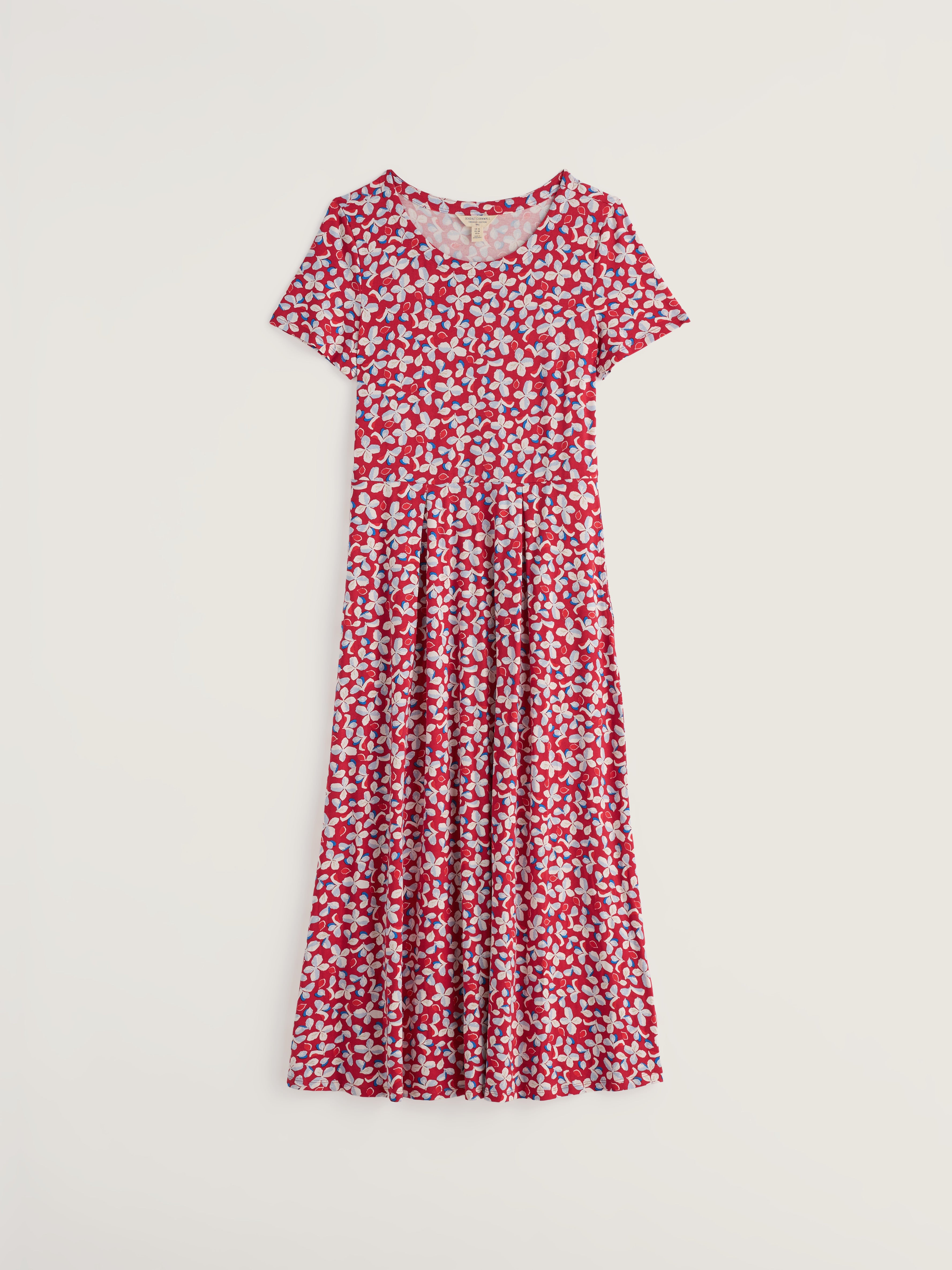 Kleid - S/S Veronica Dress - Posy Press Boat Red