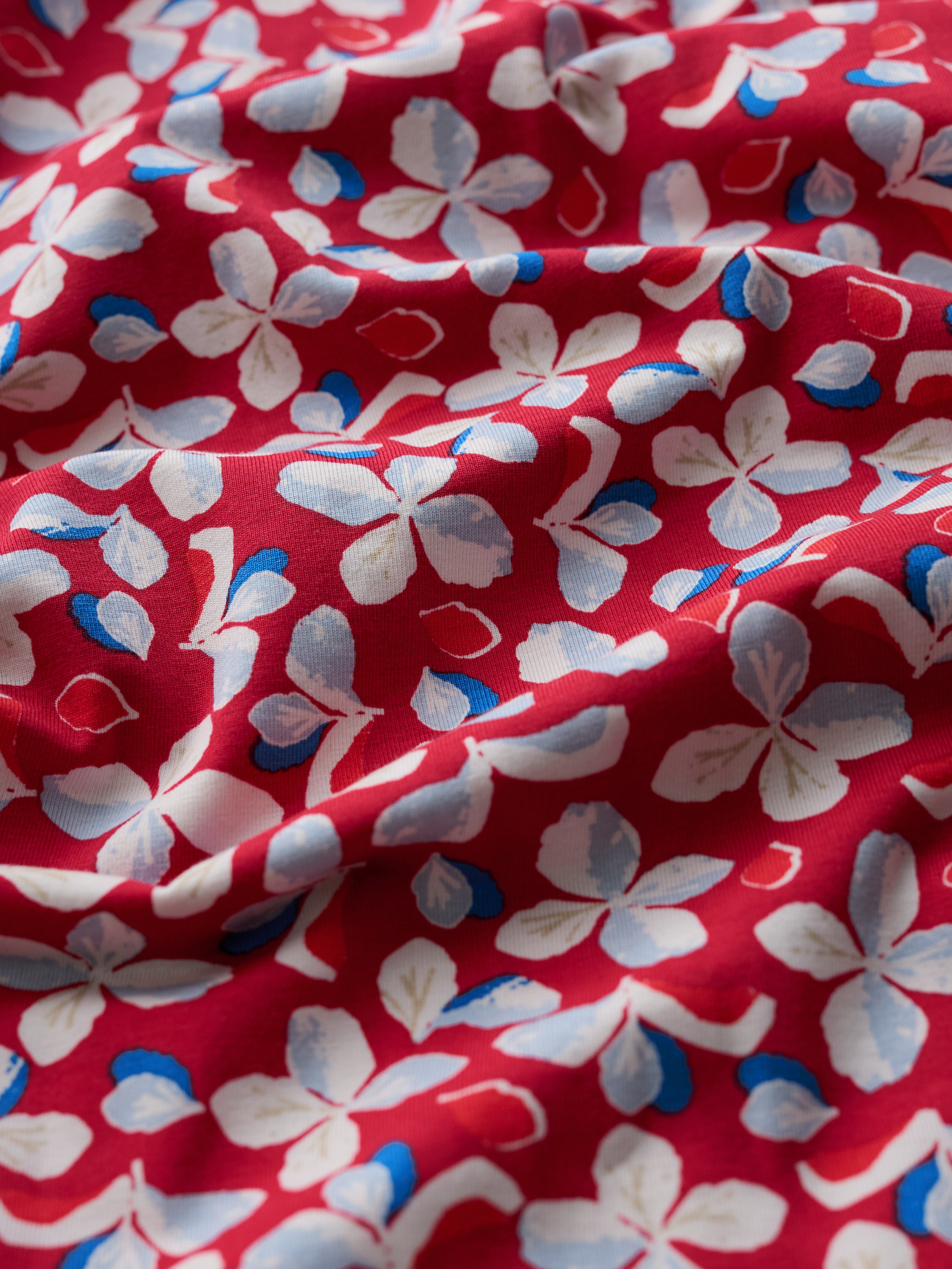 Kleid - S/S Veronica Dress - Posy Press Boat Red