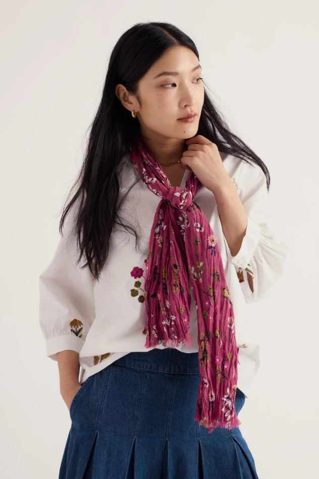 Schal - Larissa Scarf - Flora Study Rosa