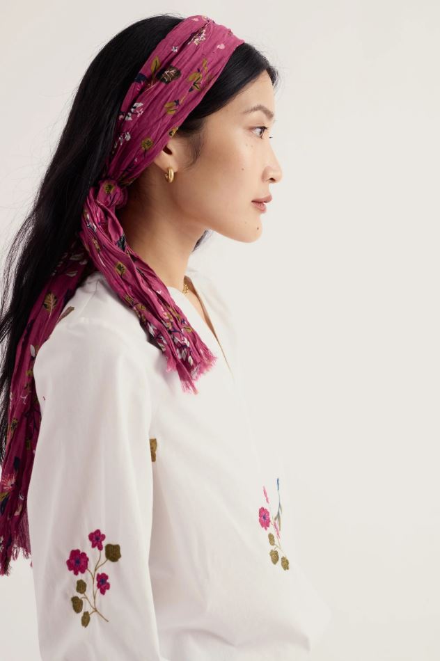 Schal - Larissa Scarf - Flora Study Rosa