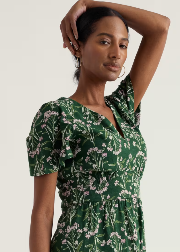 Kleid - Chateaux Dress - Yarrow Study Treetop
