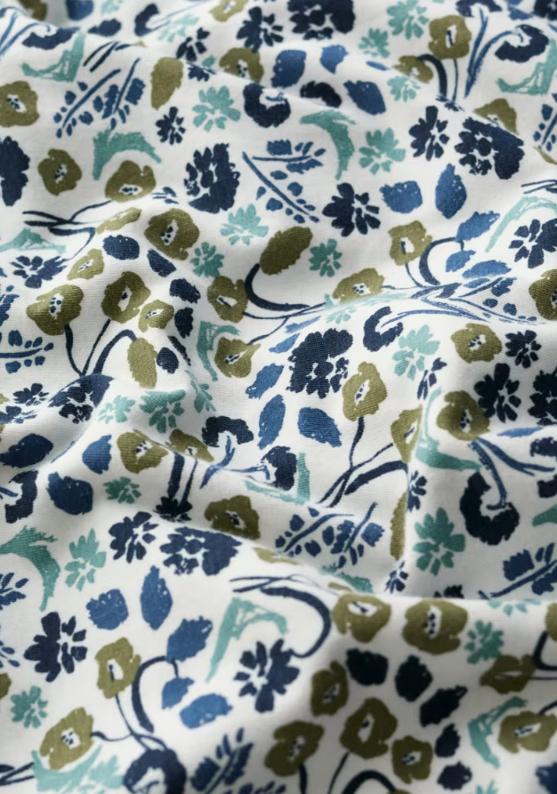 Kleid - S/S April Dress - Beach Blooms Chalk