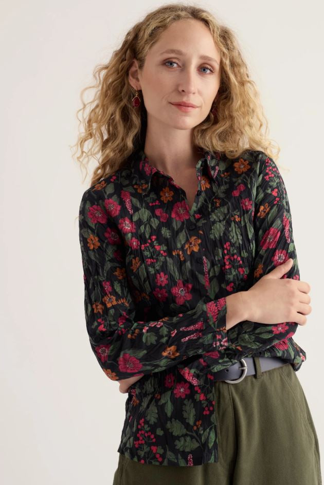 Bluse - Larissa Shirt - Winter Botanical Mix
