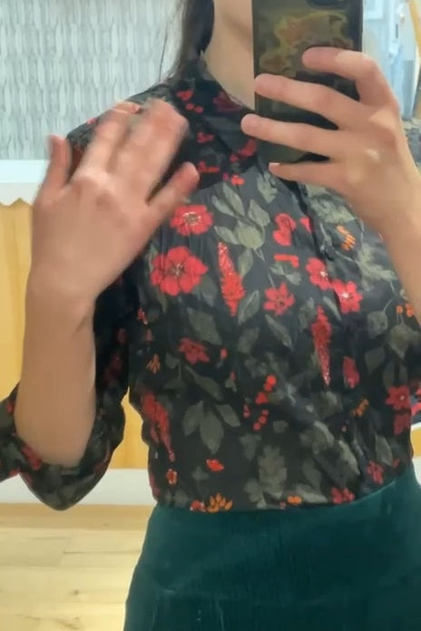 Bluse - Larissa Shirt - Winter Botanical Mix