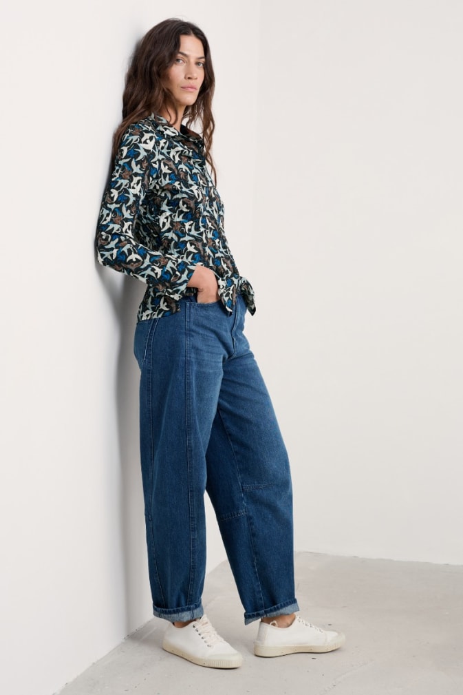 Bluse - Larissa  Shirt - Swooping Birds Onyx