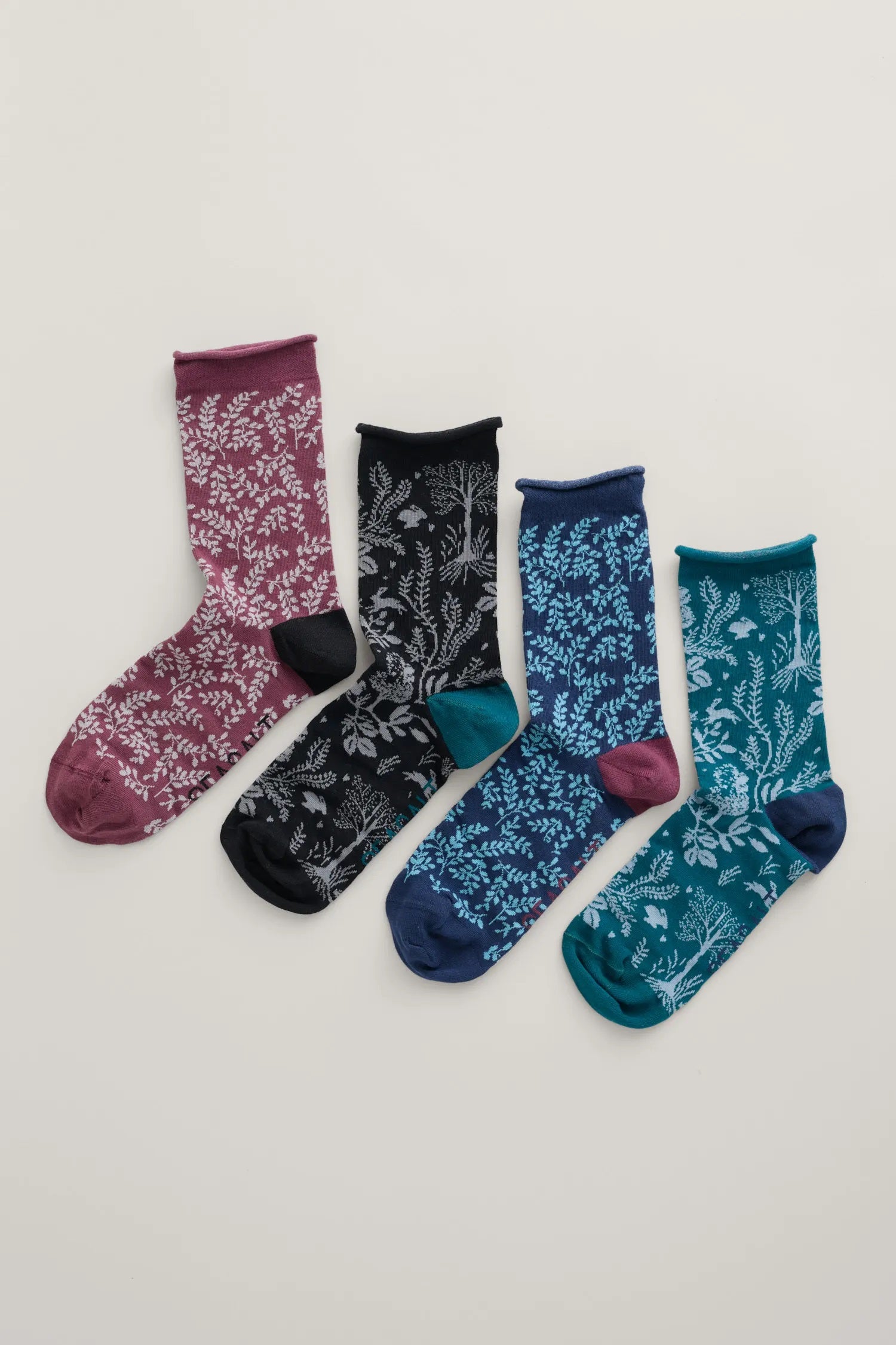 Sockenbox - Women's Sailor Socks Lightweight Box O' 4 - Pencil Sketch Mix