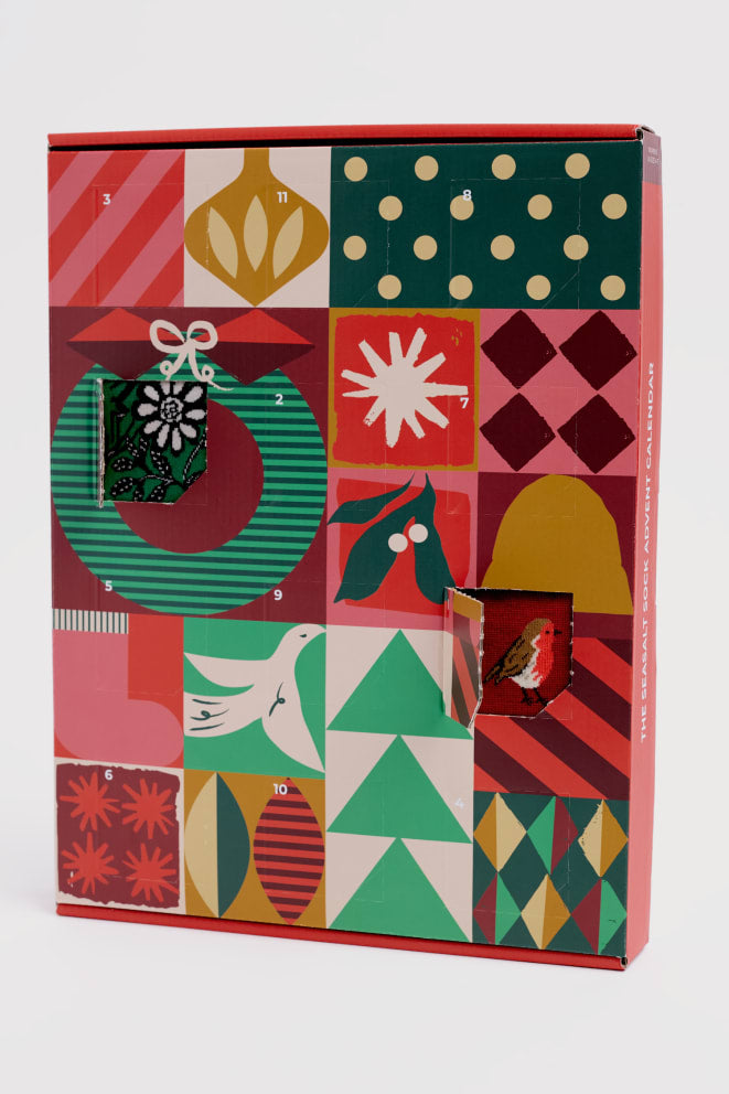 Socken - Advent Calendar of 12 Women’s Seasalt Socks - Holly Mix