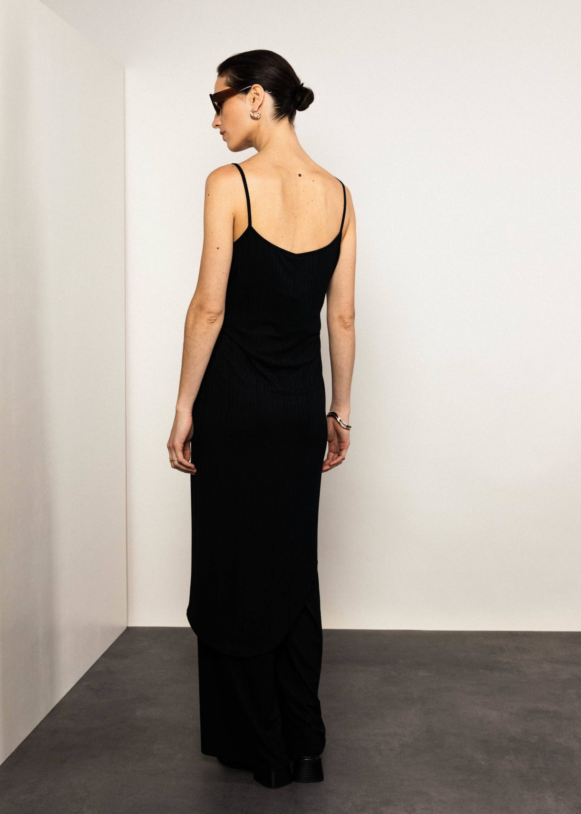 Kleid - Sunny - ribbed black