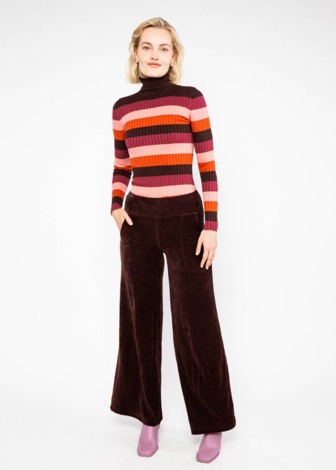 Hose - Jolly Marleen long - brown grape taste - langes Bein