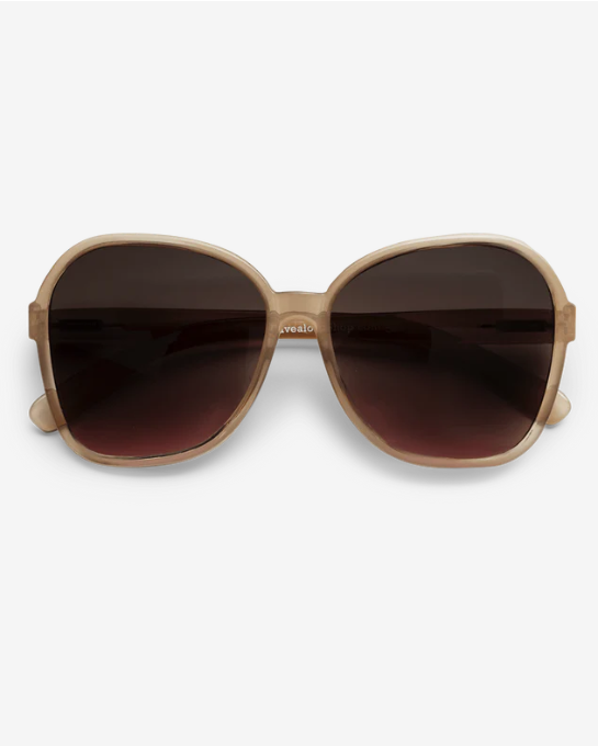 Sonnenbrille - Butterfly - beige