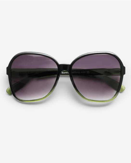 Sonnenbrille - Butterfly - green/black