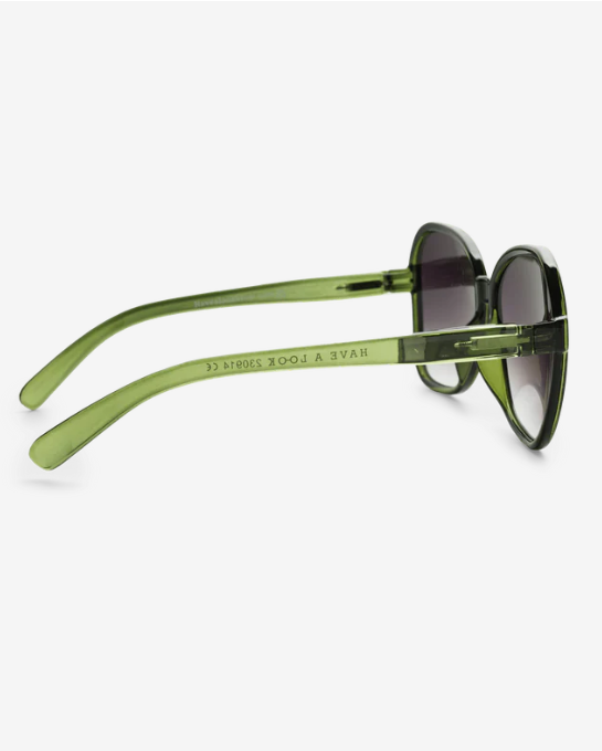Sonnenbrille - Butterfly - green/black