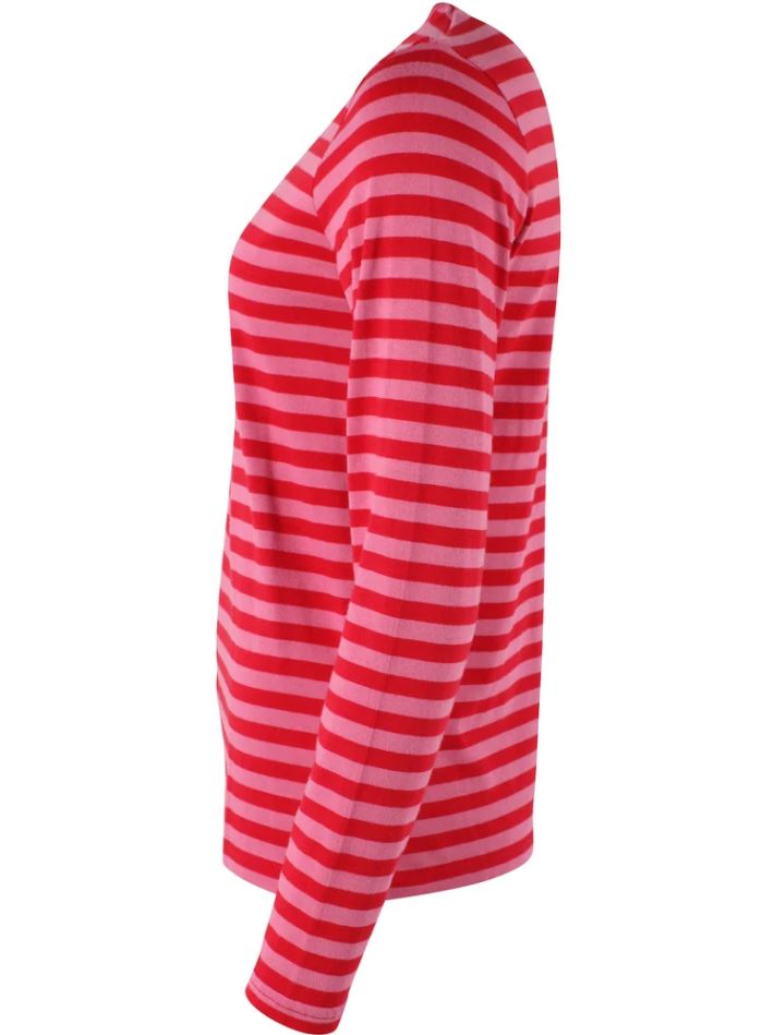 T-Shirt - Danejubii Modal Tee Dark Red/Soft Cherry