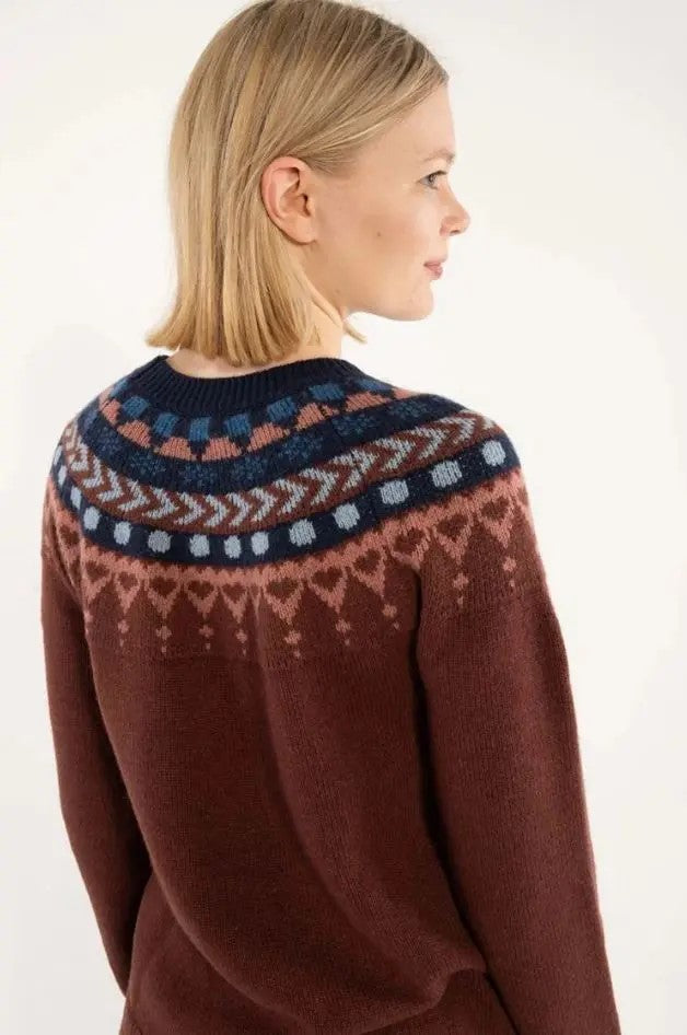 Pullover - Dananne Wool Sweater Dk Merlot