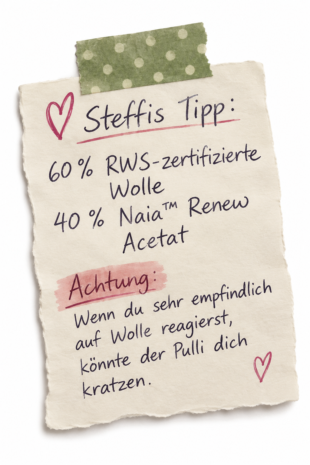 Steffis Tipp zum Feeling Fancy Pullover von Blutsgeschwister