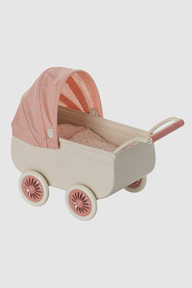 Kinderwagen - Maus - Koralle - Maileg Zubehör