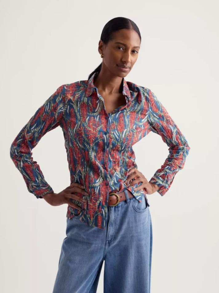 Bluse - Larissa Shirt - Red Hot Poker Dusk