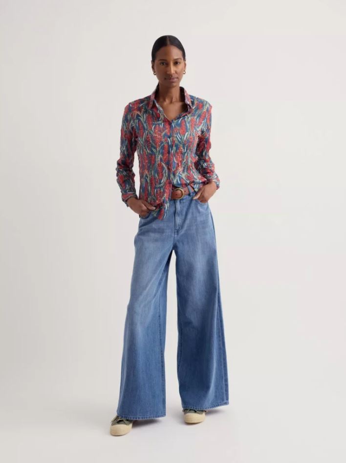 Bluse - Larissa Shirt - Red Hot Poker Dusk