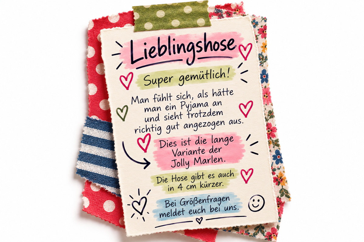 Lieblingshose – Tipp zur langen Jolly Marleen von Blutsgeschwister