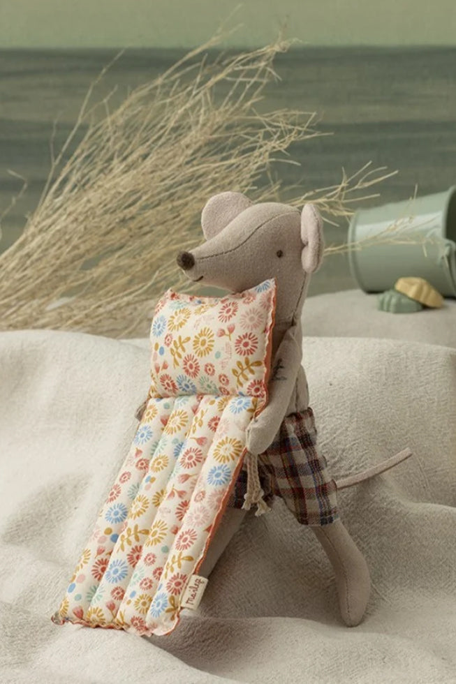 Maus - Strandmaus mit Luftmatratze - Papa - Blume
