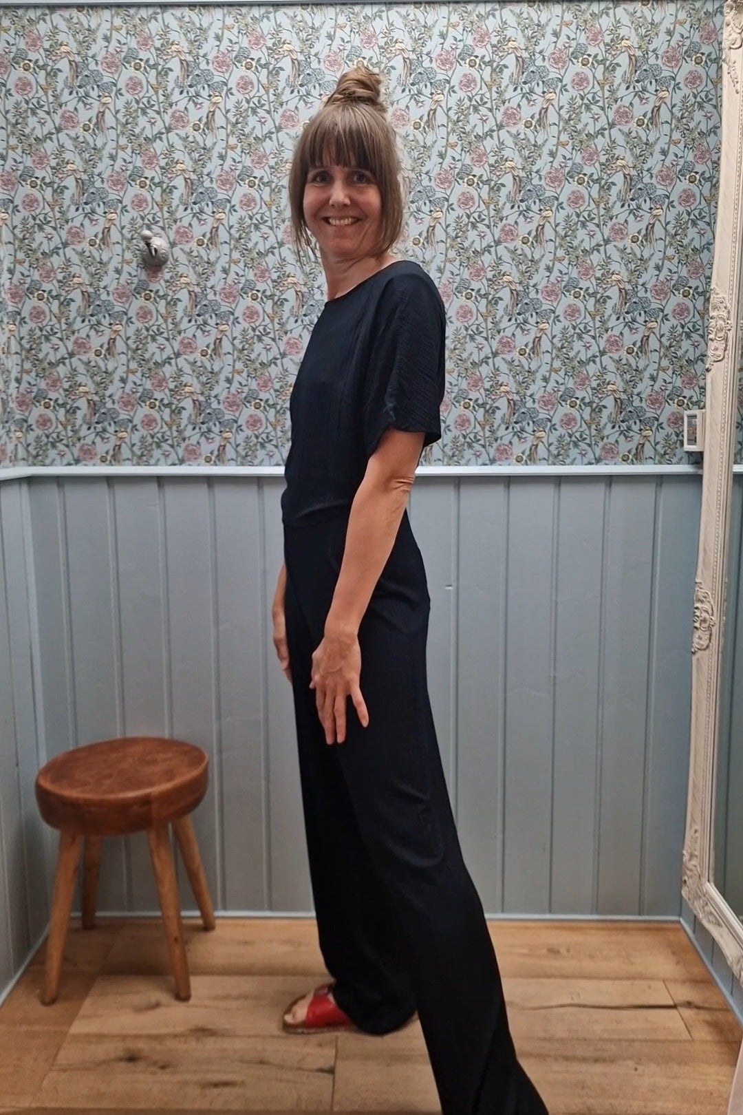 Hose - Lou - ribbed black