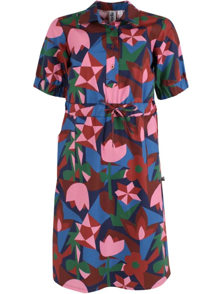 Kleid - Danesusanne Poplin Dress Ocean Blue GEOFLEUR