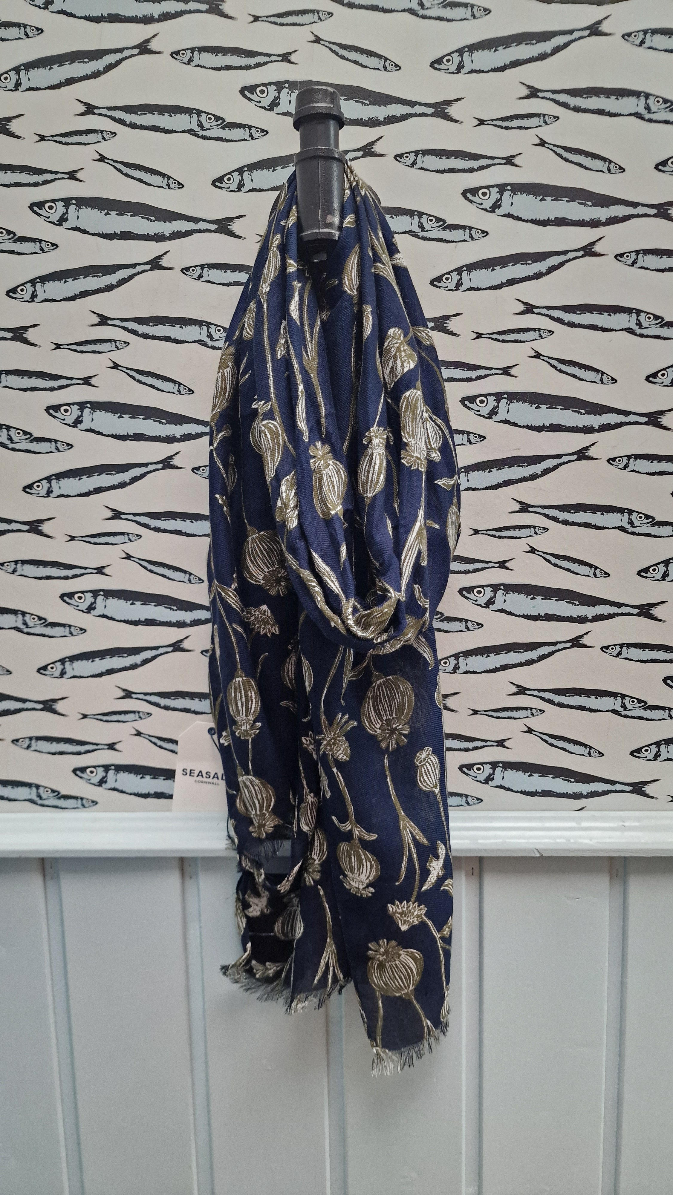 Schal - Pentillie Scarf - Lino Seedpods Maritime