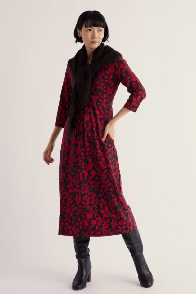 Kleid - Seed Packet Dress - Winter Botanical Inkwell