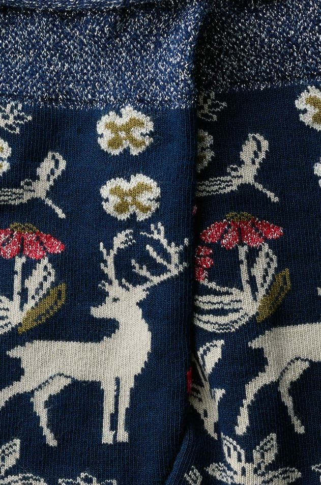 Socken - Snowy Scenes Socks - Tapestry Deer Maritime